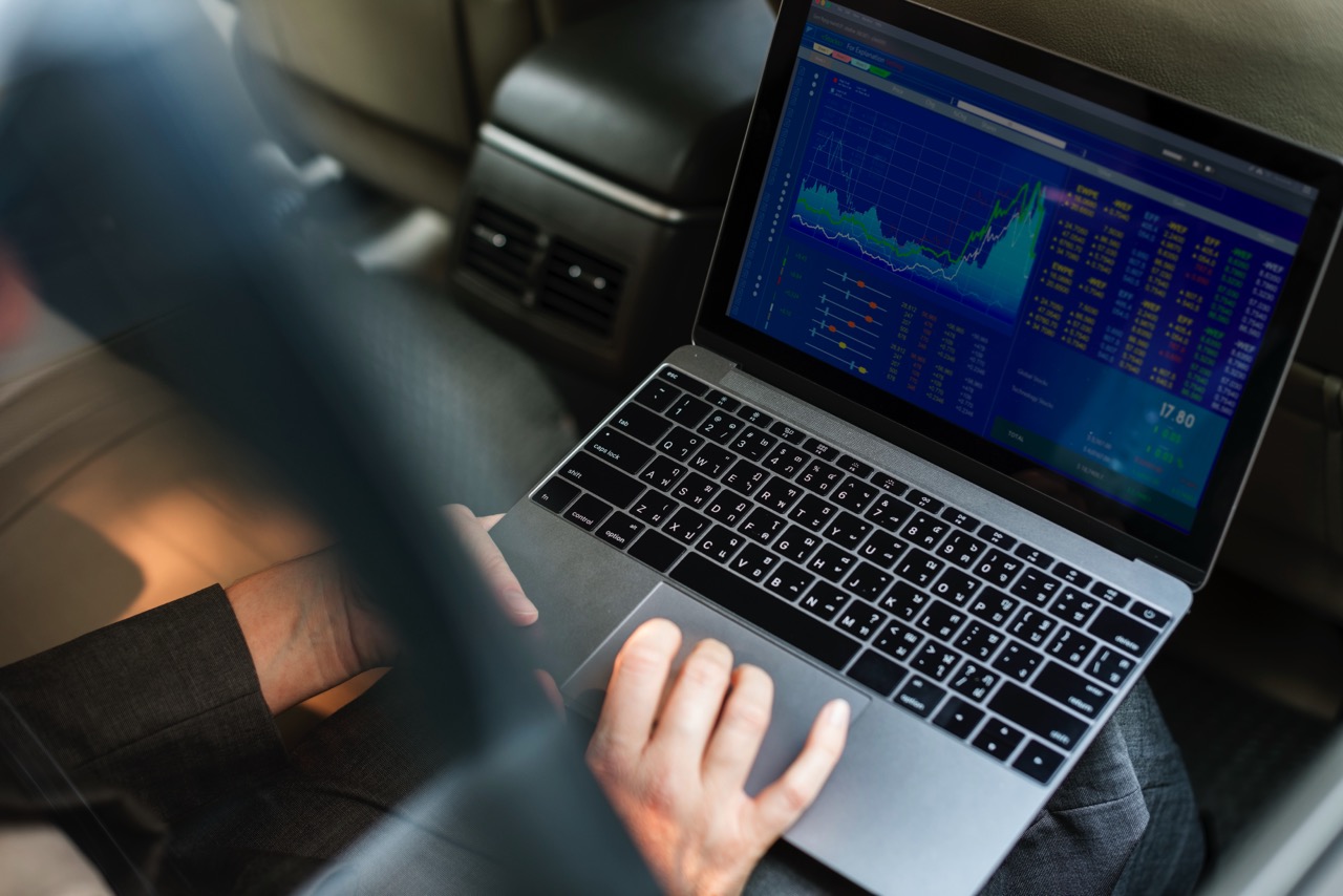 Business People Using Laptop Economic Financial