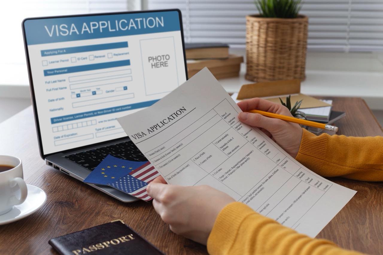 visa-application-composition-with-europe-america-flag